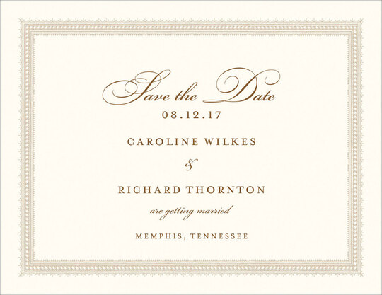 Elegant Border Save the Date Cards